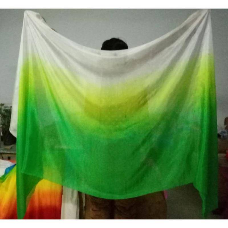 Green + fluorescent green + white